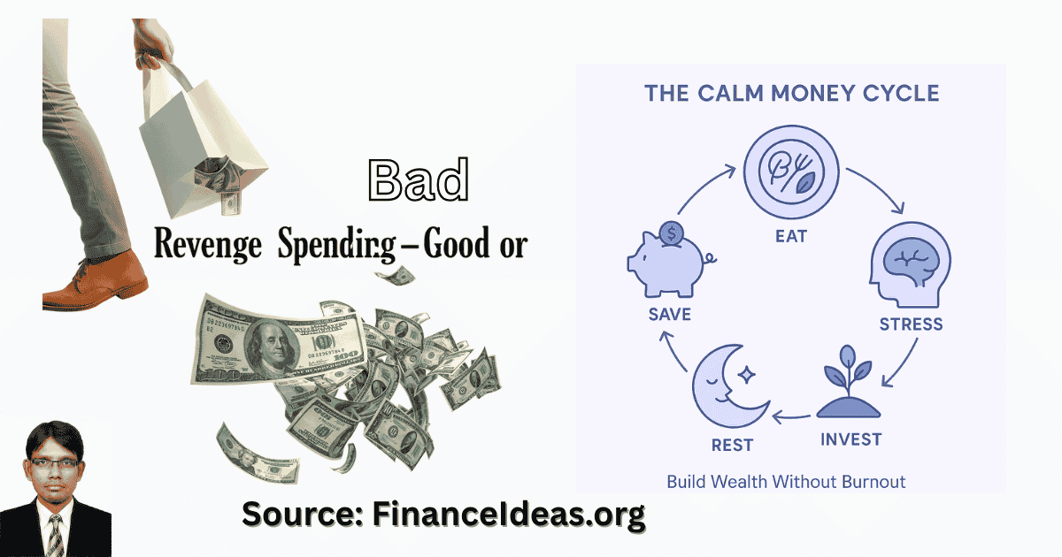 Revenge saving eat stress invest rest