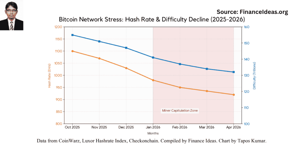 Bitcoin hash rate difficulty decline